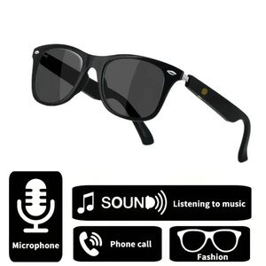 Smart Sunglasses Wireless 5.3 Multifunctional Sunglasses Glasses, BLACK